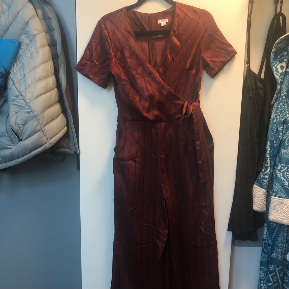 Red Striped Jumpsuit